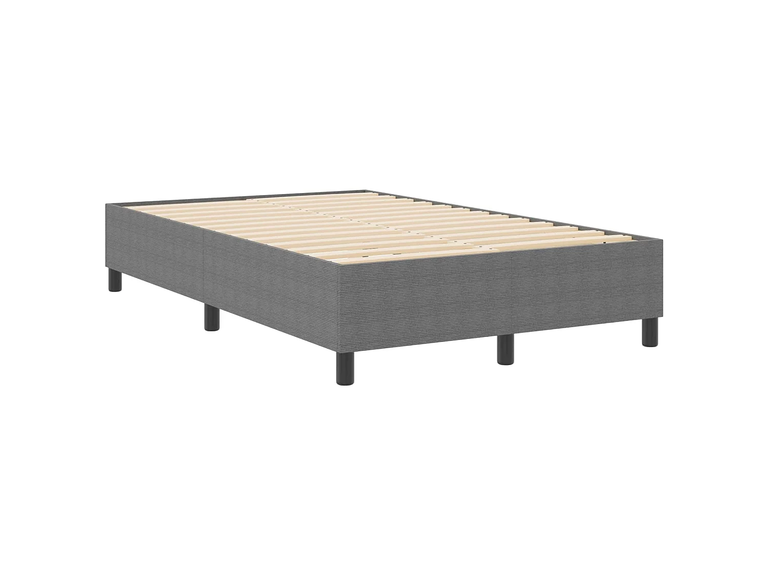 Plattformbettgestell Hellgrau 120 x 190 cm Cordstoff