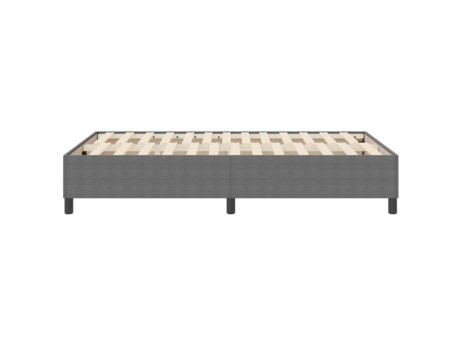 Plattformbettgestell Hellgrau 120 x 190 cm Cordstoff