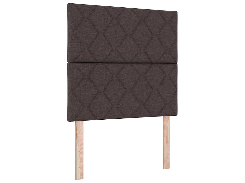 Boxspringbett mit Kopfteil Dunkelbraun 120 x 190 cm Stoff