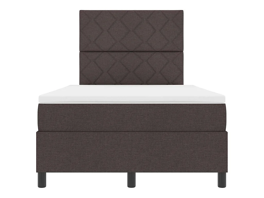 Boxspringbett mit Kopfteil Dunkelbraun 120 x 190 cm Stoff