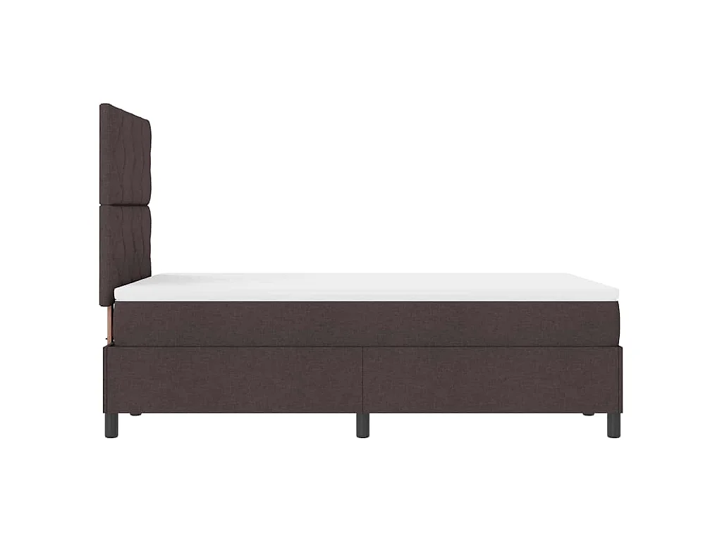 Boxspringbett mit Kopfteil Dunkelbraun 120 x 190 cm Stoff