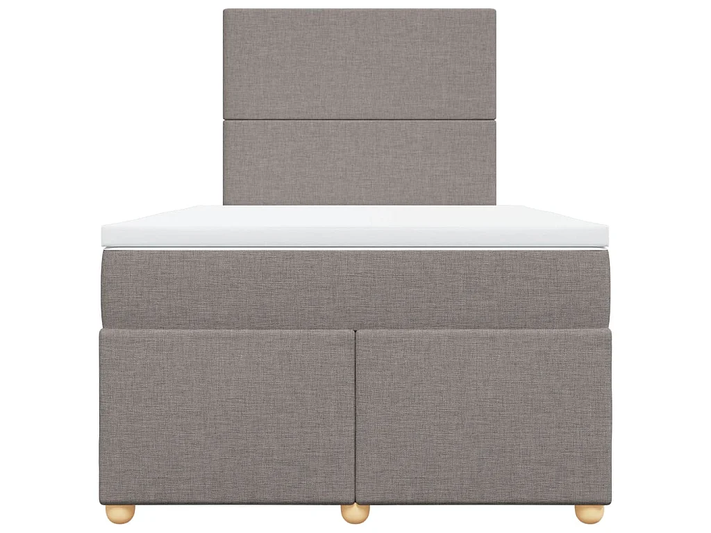 Boxspringbett mit Matratze Taupe 120x190 cm Stoff