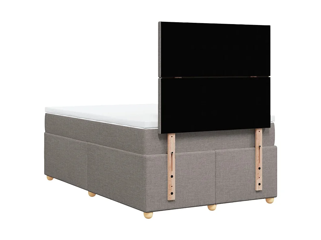 Boxspringbett mit Matratze Taupe 120x190 cm Stoff