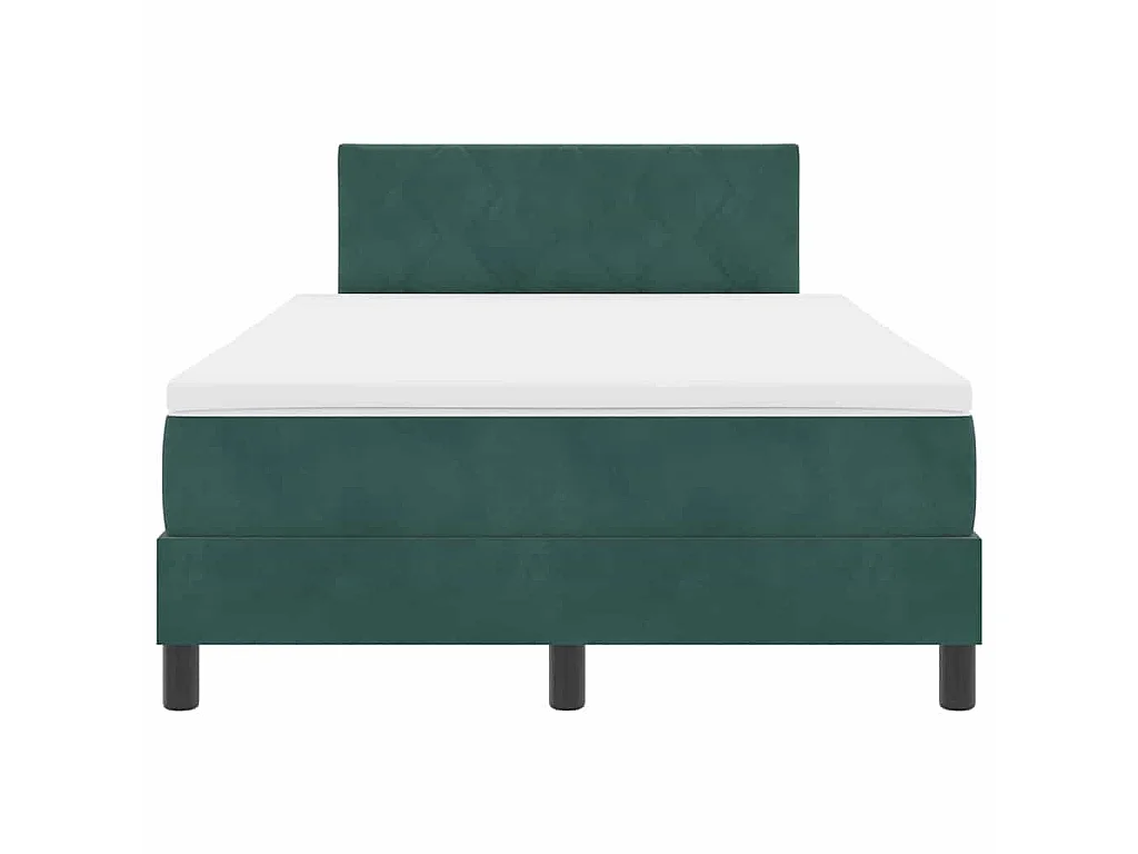 Cama Box com colchão Verde Escuro 120 x 190 cm Veludo