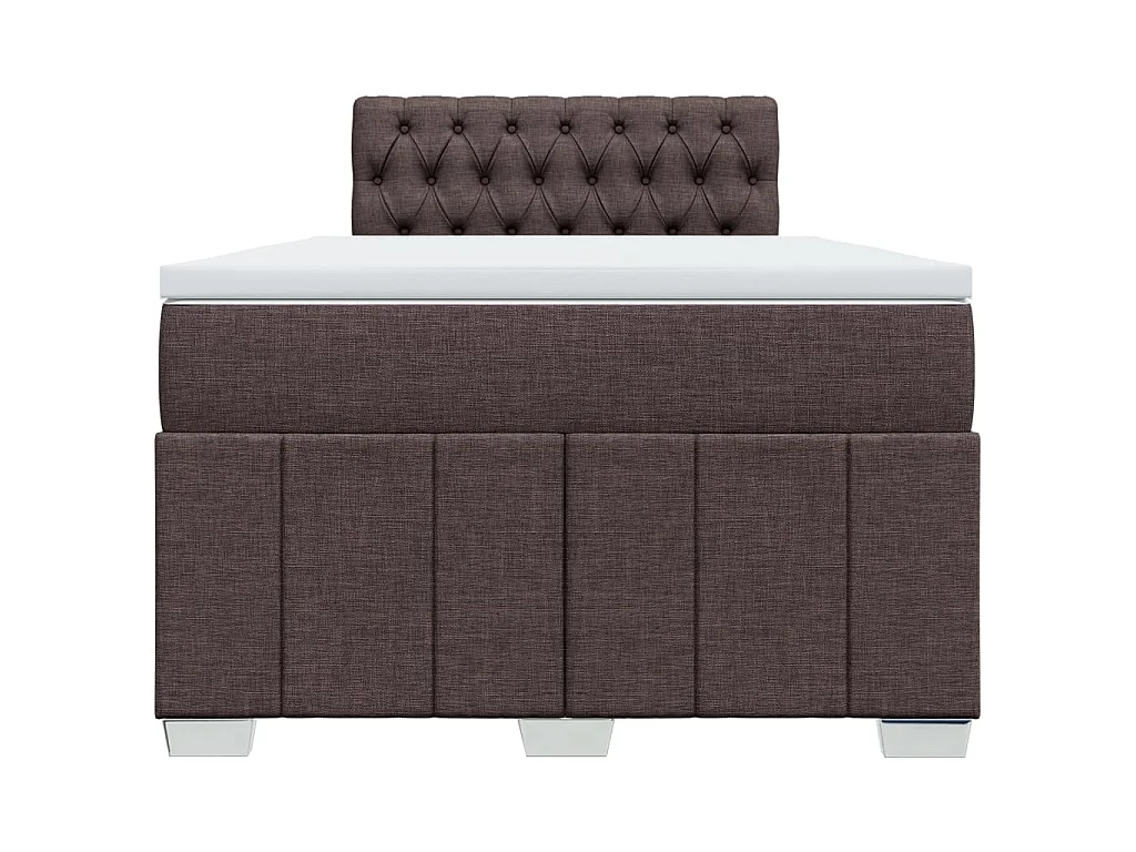 Boxspringbett mit Matratze Dunkelbraun 120x190 cm Stoff