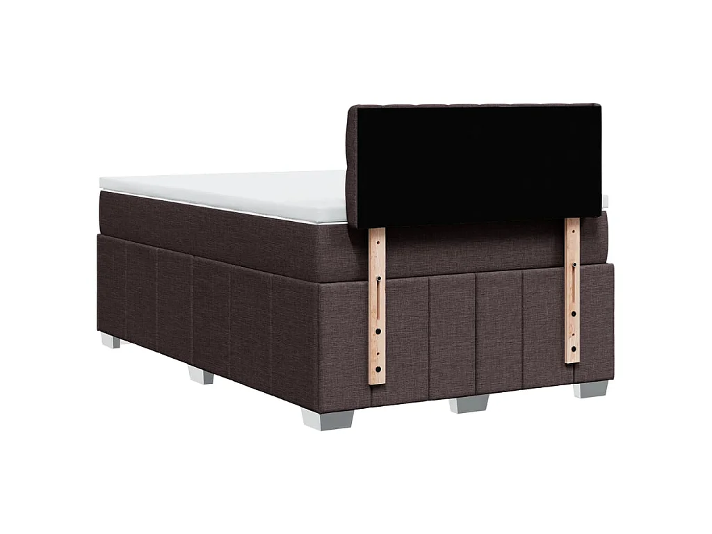 Boxspringbett mit Matratze Dunkelbraun 120x190 cm Stoff
