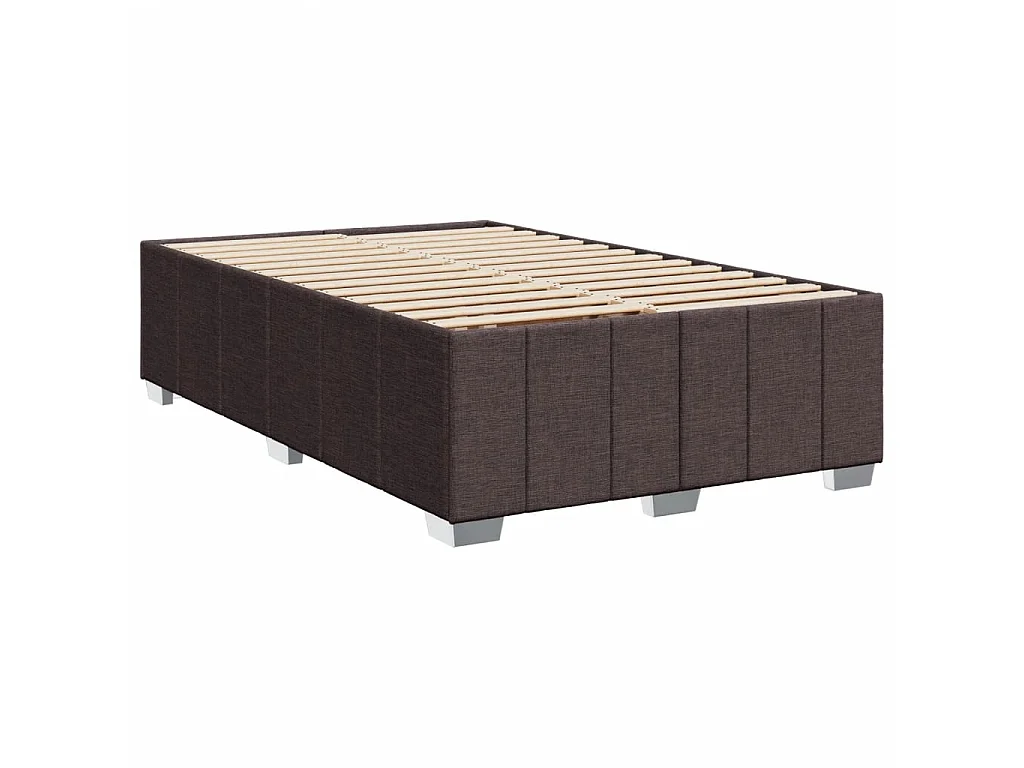 Boxspringbett mit Matratze Dunkelbraun 120x190 cm Stoff
