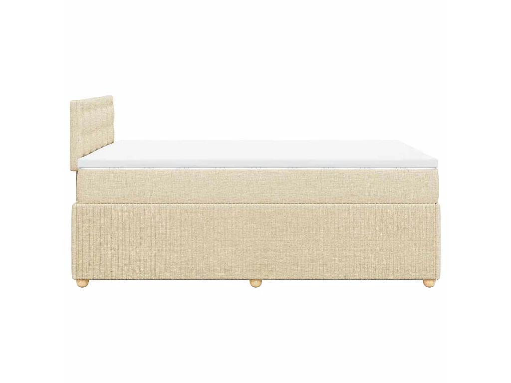 Boxspringbett mit Matratze Creme 120x200 cm Stoff