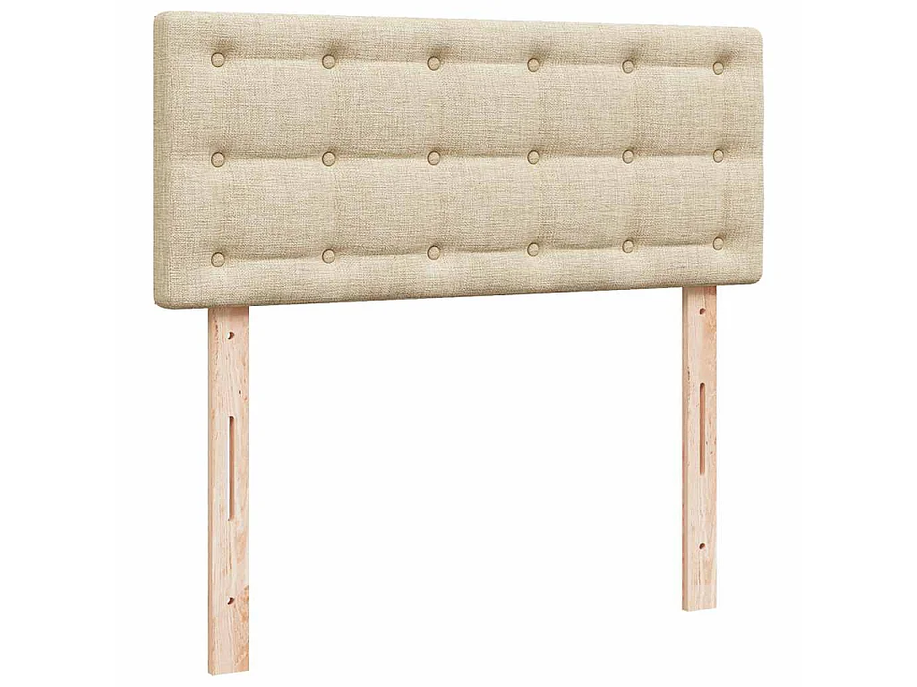 Boxspringbett mit Matratze Creme 120x200 cm Stoff