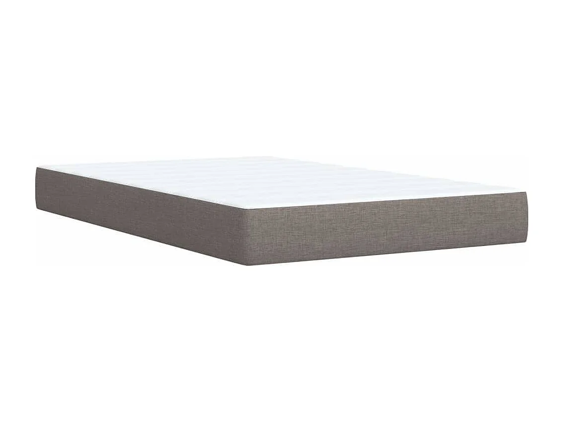 Cama boxspring c/ colchão 120x190cm tecido castanho-acinzentado
