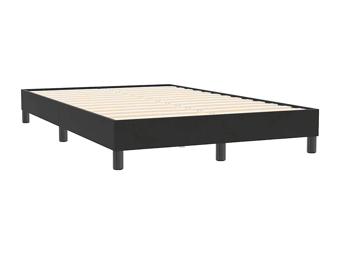 Boxspringbett mit Matratze Schwarz 120x210 cm Samt