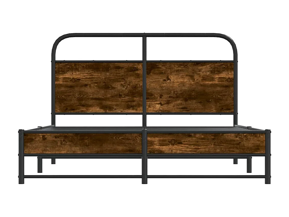 Bedframe zonder matras bewerkt hout gerookt eiken 120x200 cm