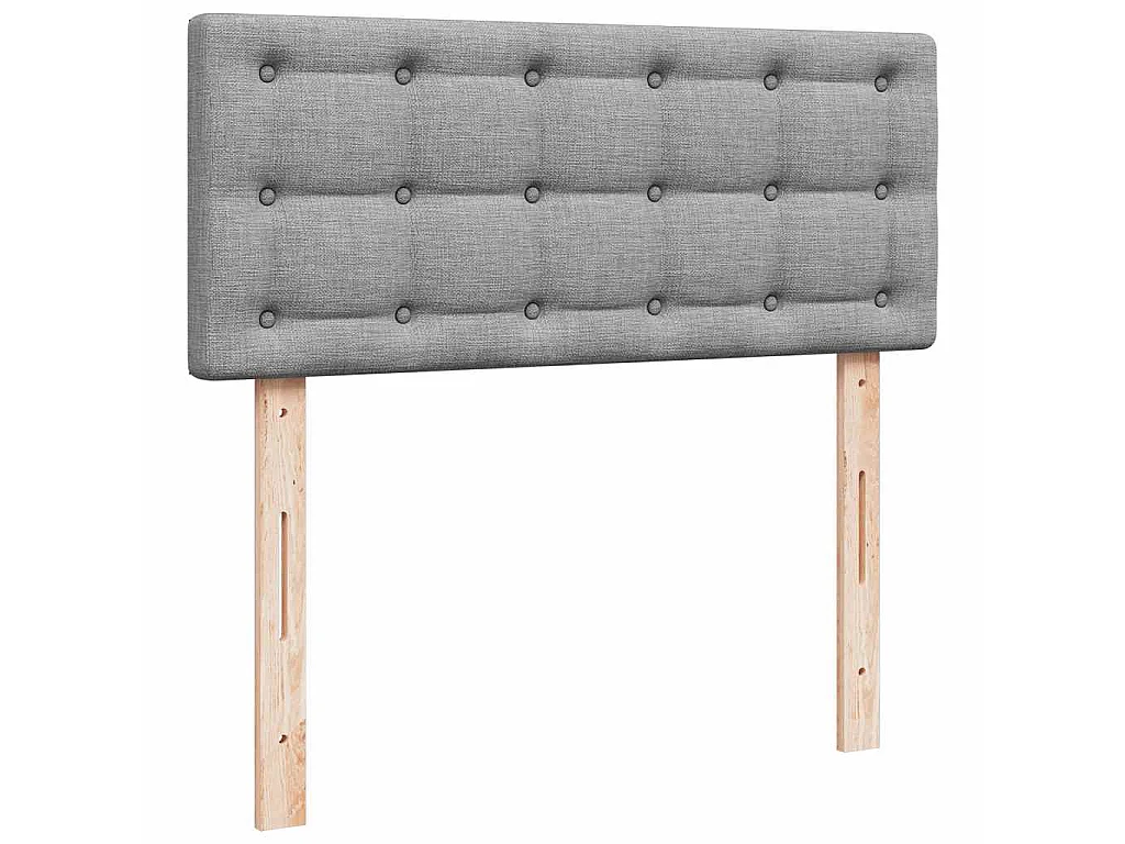 Bed met matras 120x200 cm stof lichtgrijs