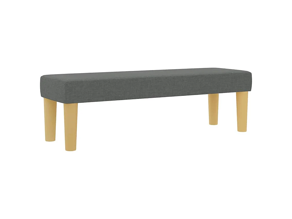 Letto a molle con testiera Grigio scuro 200 x 120 cm Tessuto