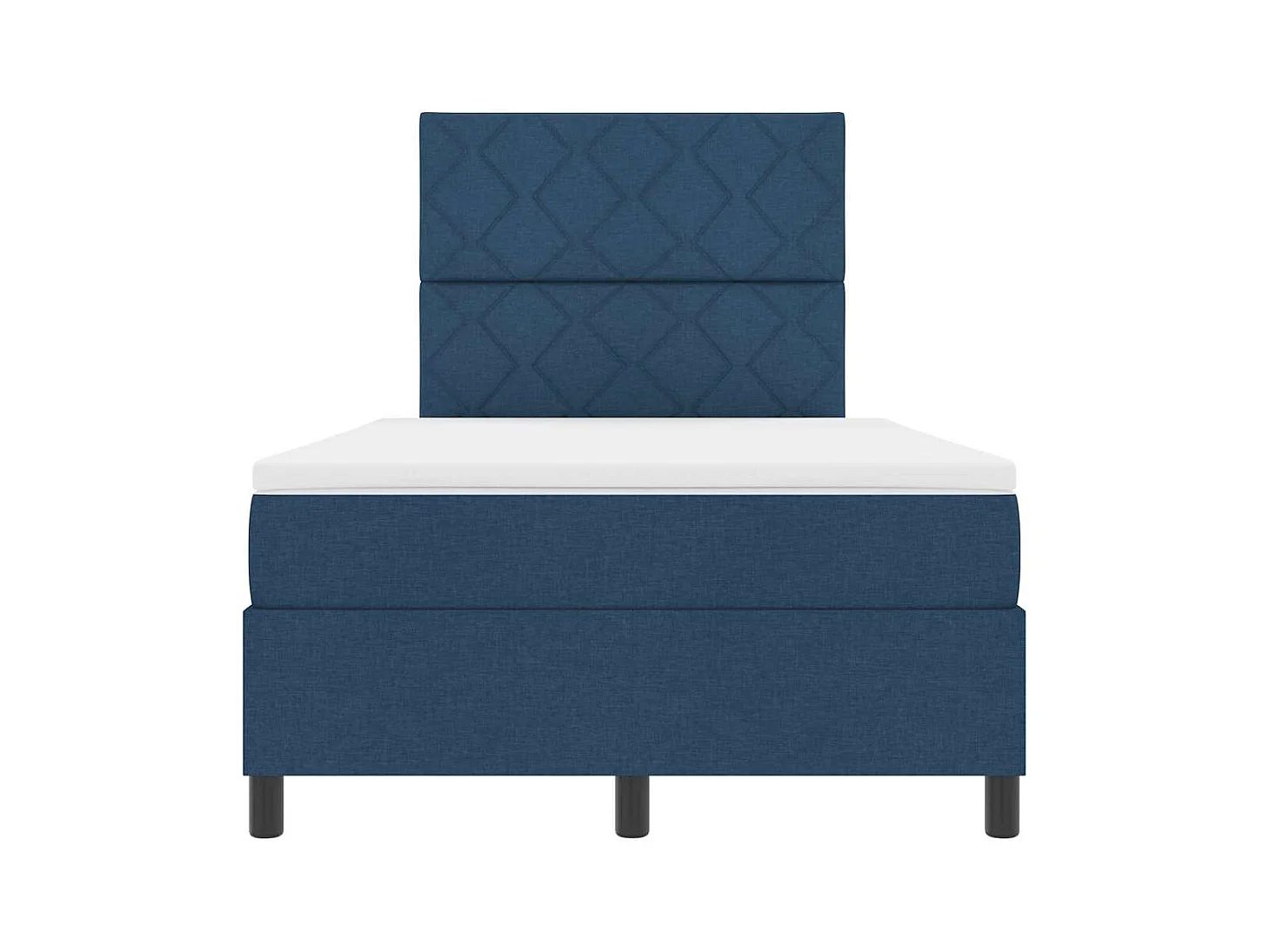 Boxspringbett mit Matratze mit Kopfteil Blau 120 x 200 cm Stoff