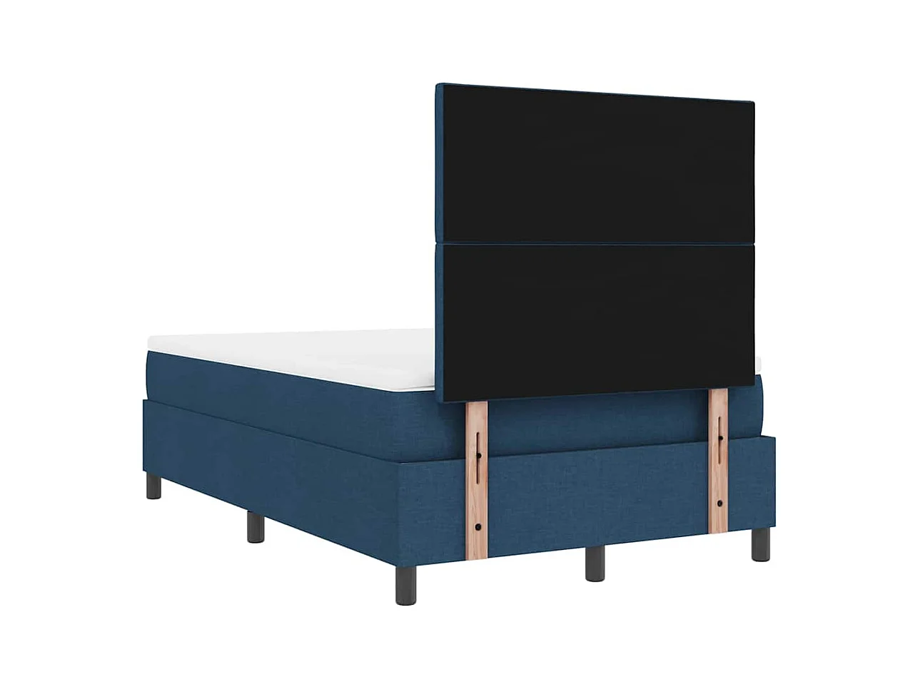 Boxspringbett mit Matratze mit Kopfteil Blau 120 x 200 cm Stoff