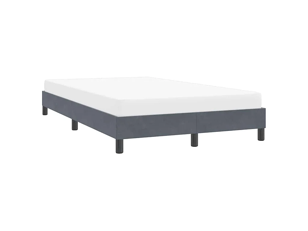Bedframe zonder matras 120x210 cm fluweel donkergrijs