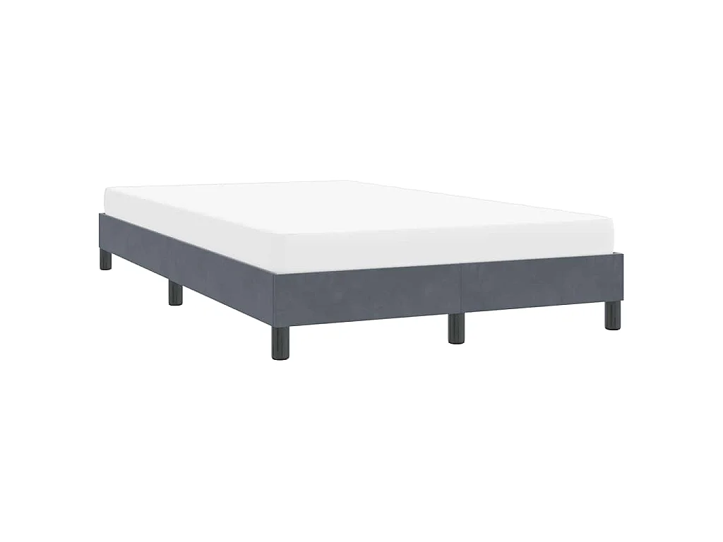 Bedframe zonder matras 120x210 cm fluweel donkergrijs