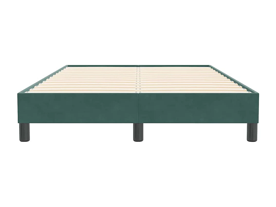 Boxspringbett ohne Matratze Dunkelgrün 120x210 cm Samt