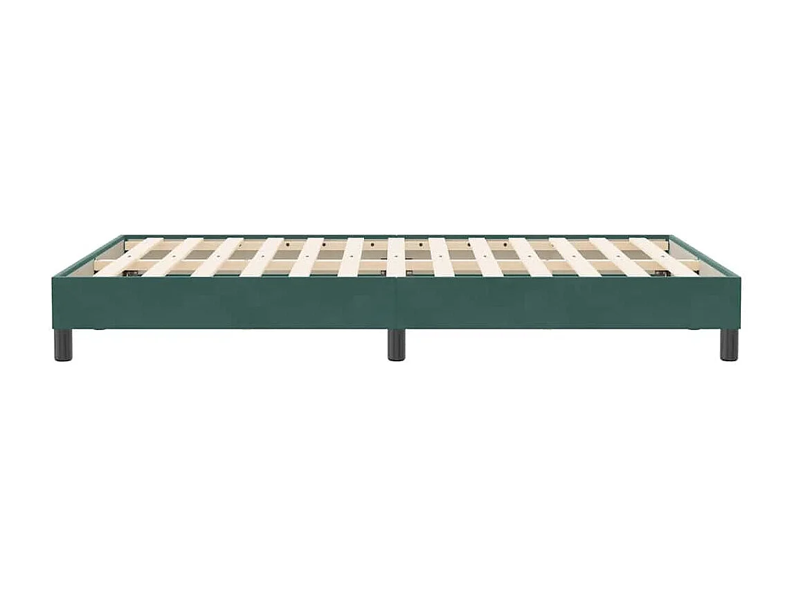 Boxspringbett ohne Matratze Dunkelgrün 120x210 cm Samt