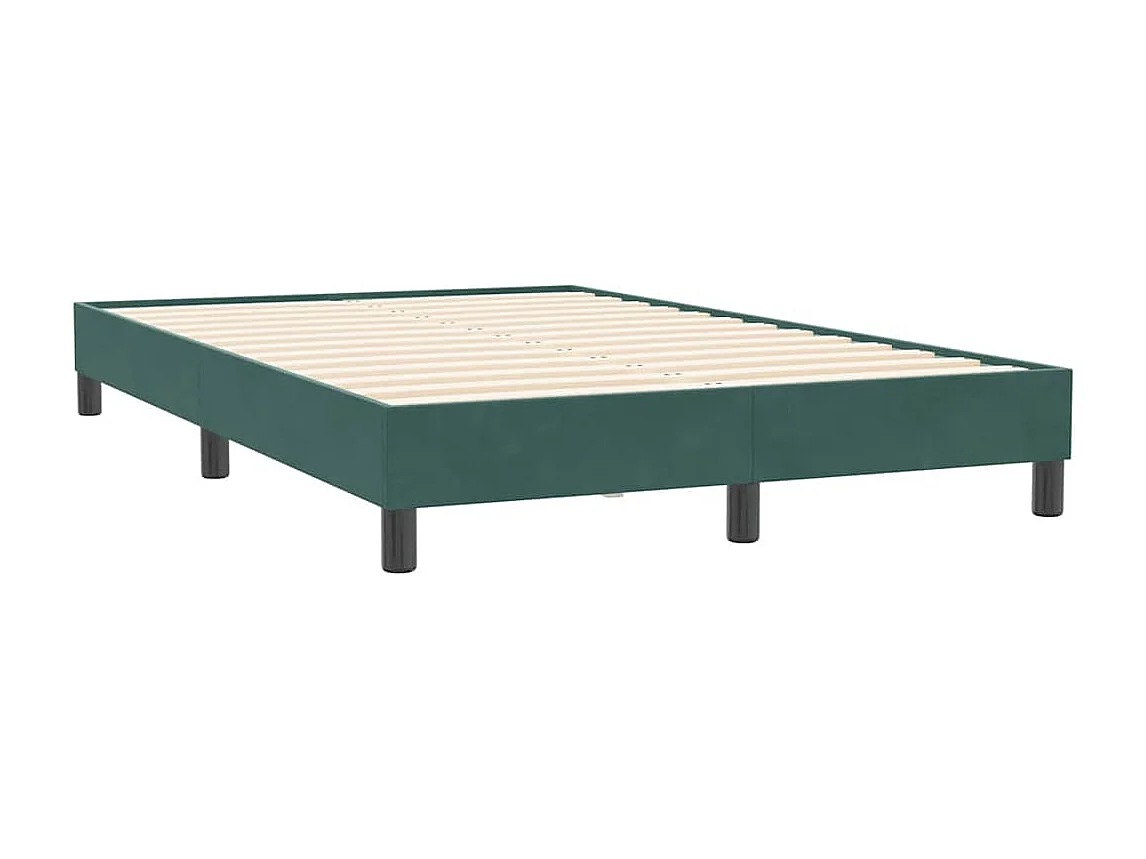 Boxspringbett ohne Matratze Dunkelgrün 120x210 cm Samt