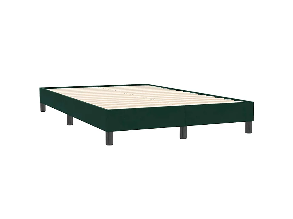 Sommier à lattes de lit sans matelas vert foncé 120x210 cm