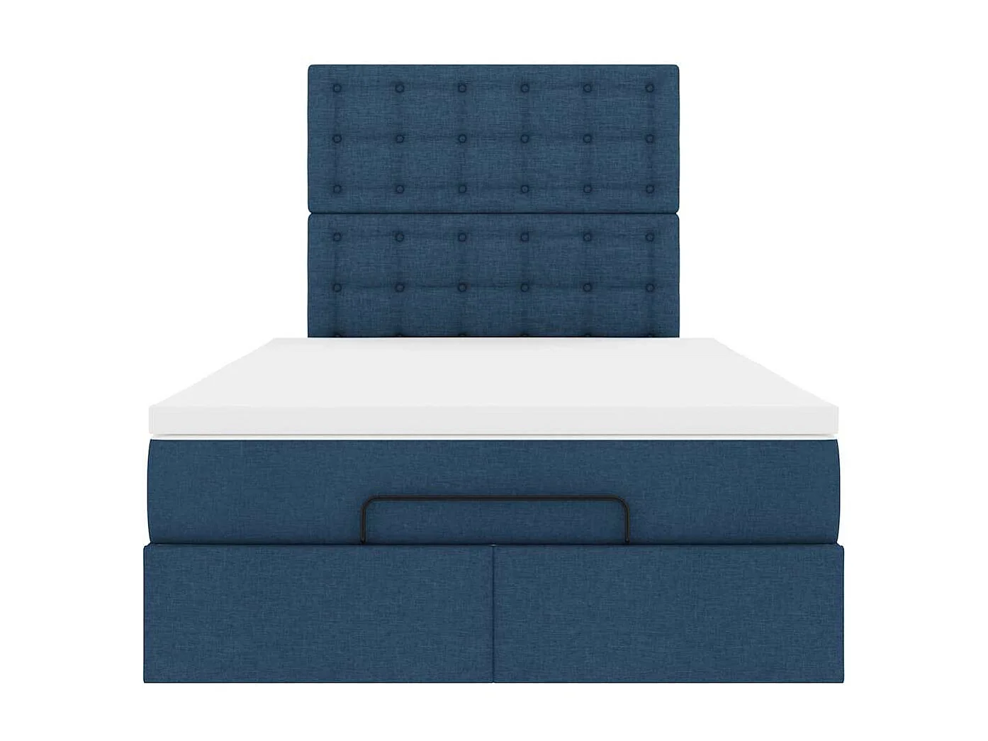 Ottoman-Bett mit Matratze Blau 120x200 cm Stoff