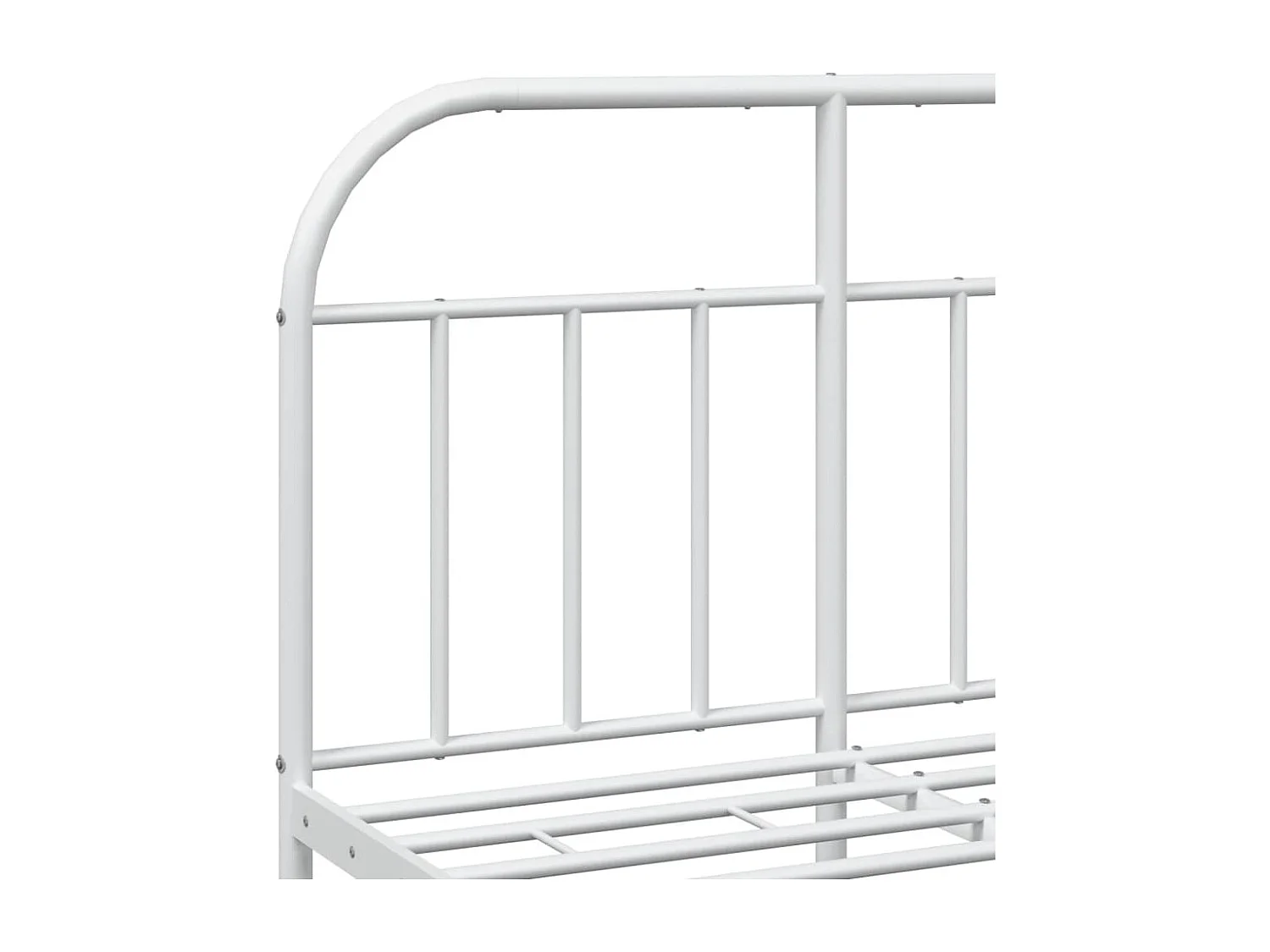 Bedframe met hoofd- en voeteneinde metaal wit 120x200 cm