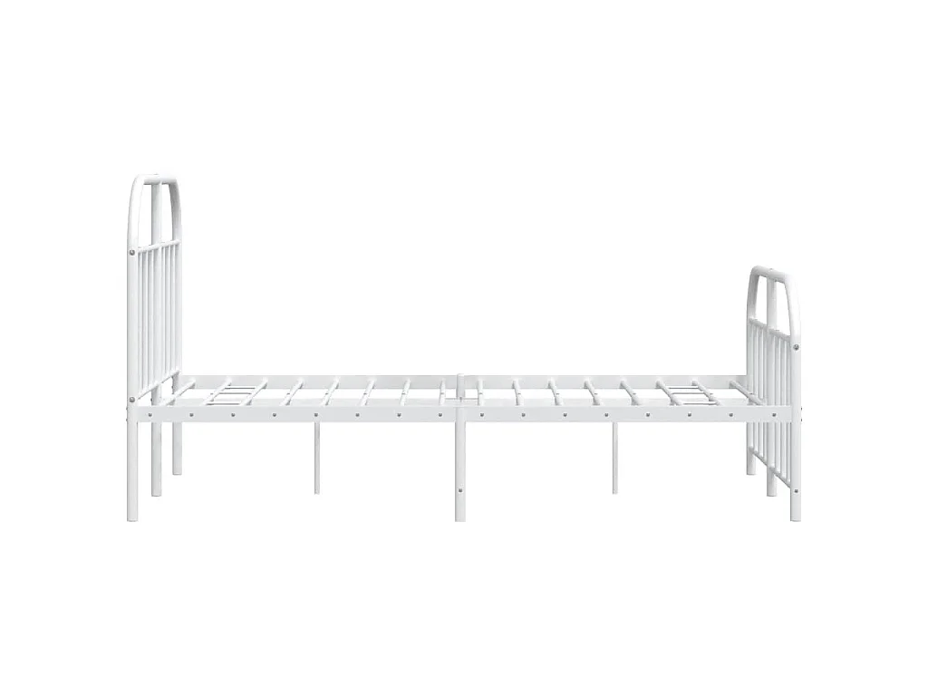 Bedframe met hoofd- en voeteneinde metaal wit 120x200 cm