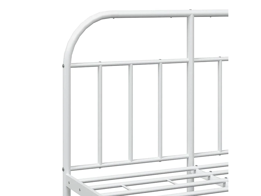 Bedframe met hoofd- en voeteneinde metaal wit 120x200 cm