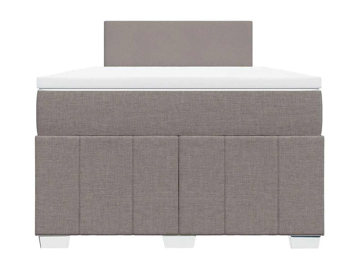 Giroletto a Molle con Materasso Tortora 120x190 cm in Tessuto