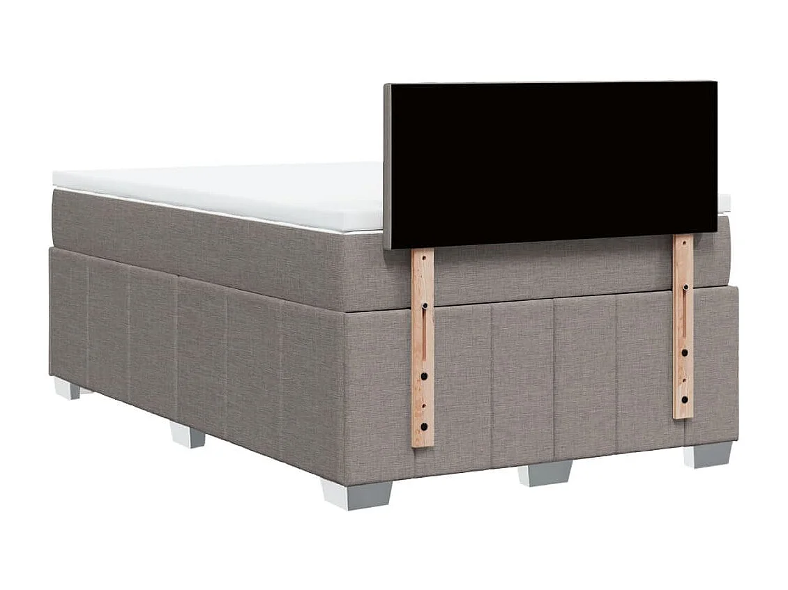 Boxspringbett mit Matratze Taupe 120x190 cm Stoff