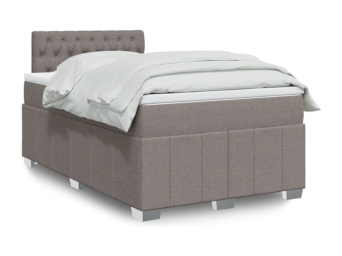 Boxspringbett mit Matratze Taupe 120x200 cm Stoff