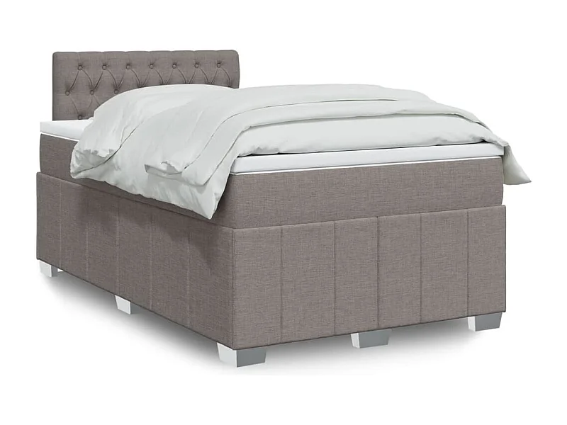 Boxspringbett mit Matratze Taupe 120x200 cm Stoff