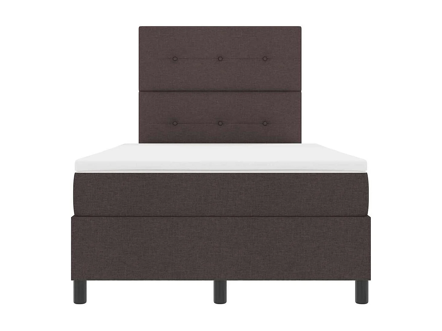 Cama Box com colchão Castanho escuro 120 x 190 cm tecido