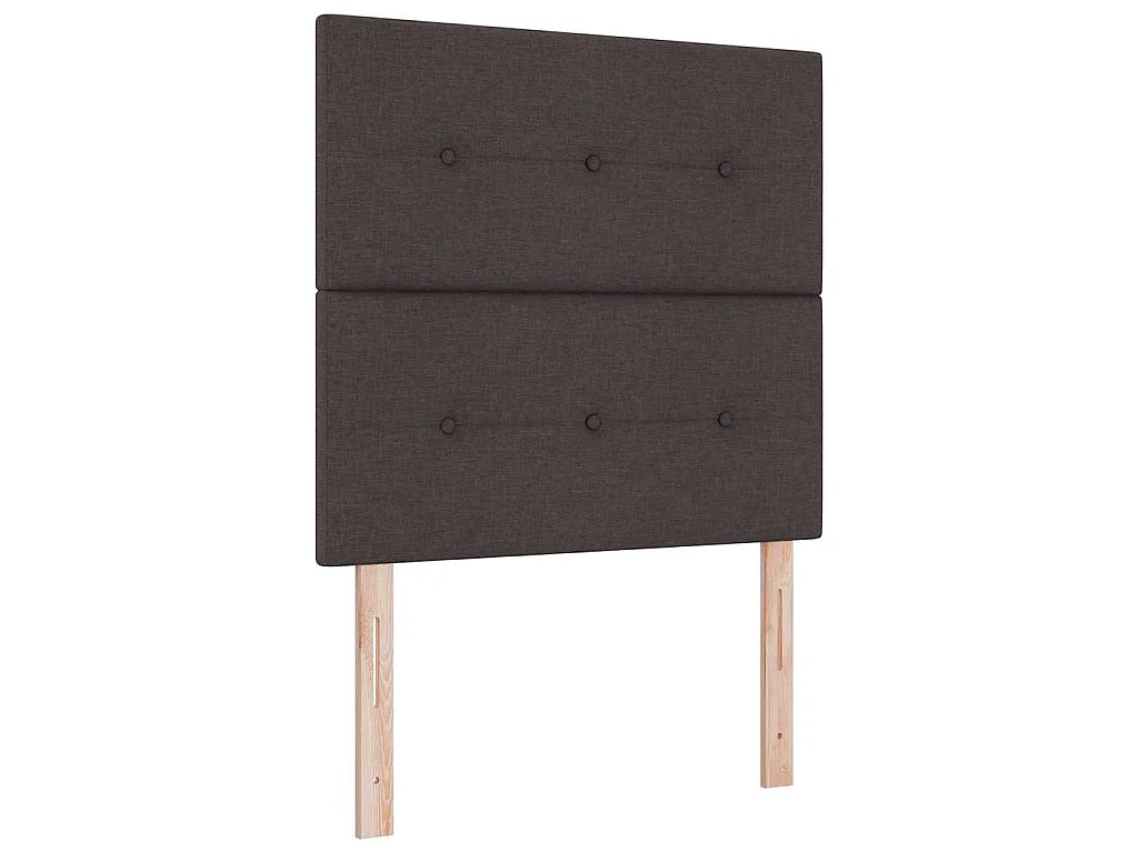 Boxspringbed met hoofdeinde Donkerbruin 120 x 190 cm Stof