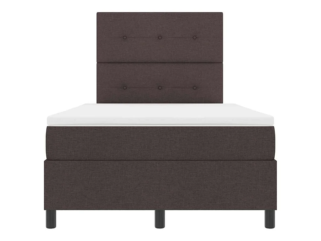 Boxspringbed met hoofdeinde Donkerbruin 120 x 190 cm Stof