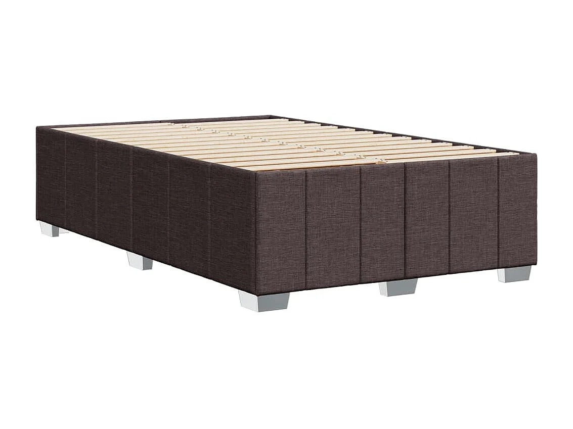 Bedframe zonder matras 120x200 cm stof donkerbruin