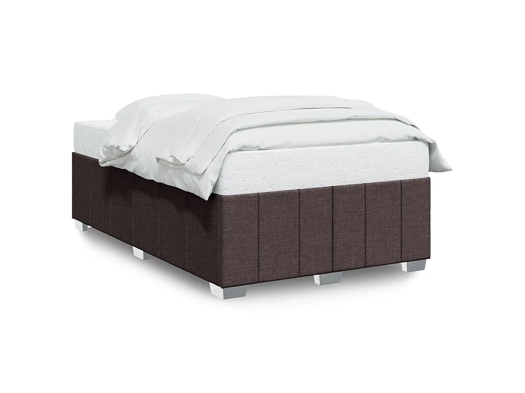 Bedframe zonder matras 120x200 cm stof donkerbruin
