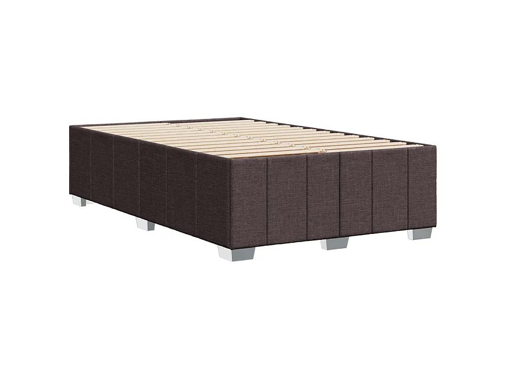 Bedframe zonder matras 120x200 cm stof donkerbruin
