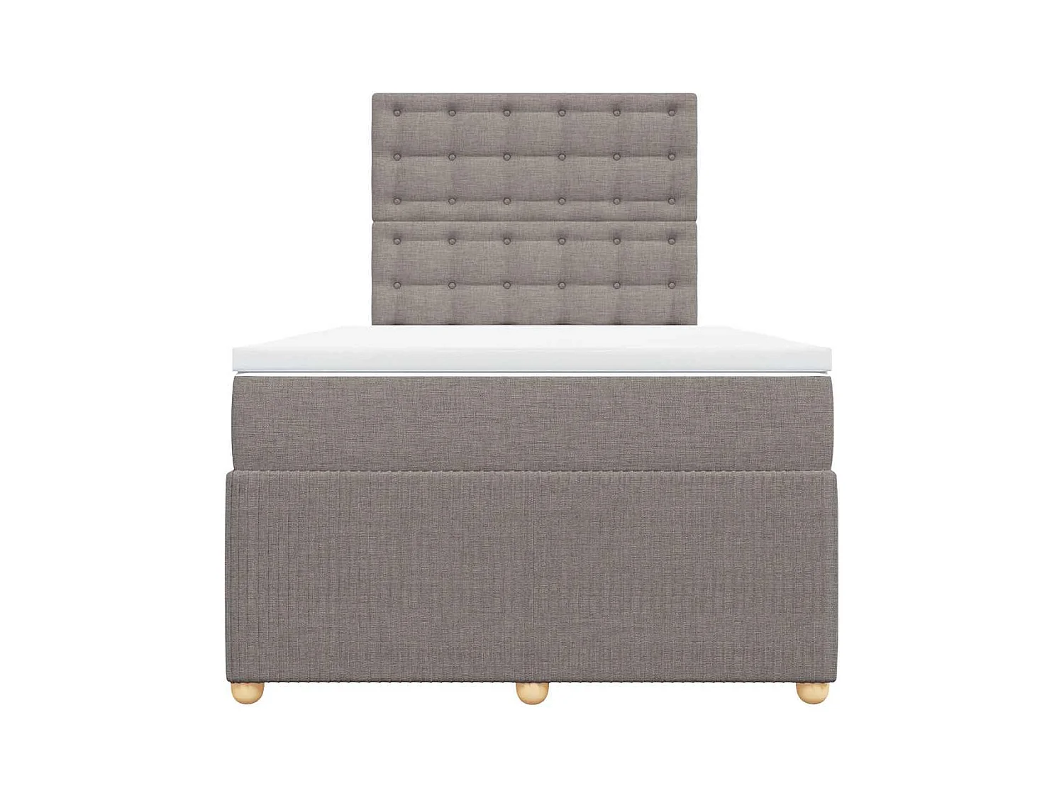 Sommier à lattes de lit avec matelas Taupe 120x200 cm Tissu