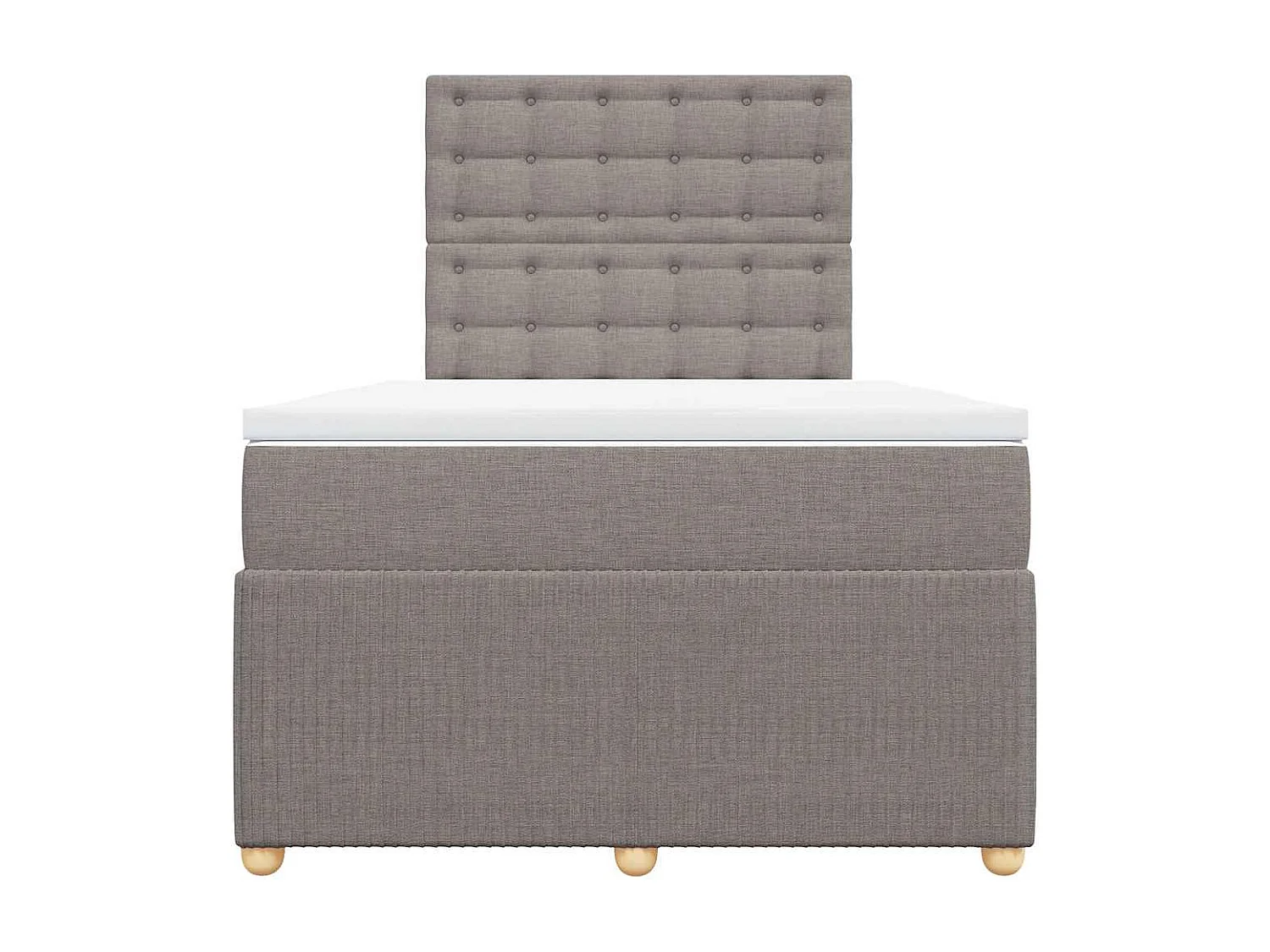 Sommier à lattes de lit avec matelas Taupe 120x200 cm Tissu