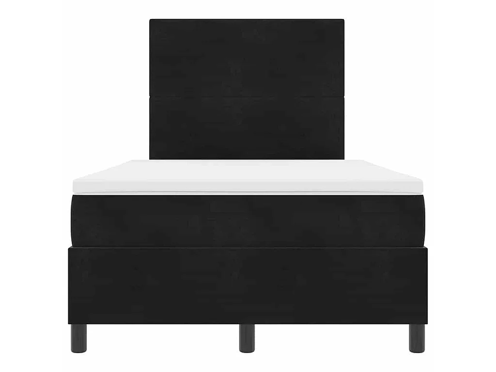 Boxspringbed met hoofdeinde Zwart 120 x 190 cm Fluweel