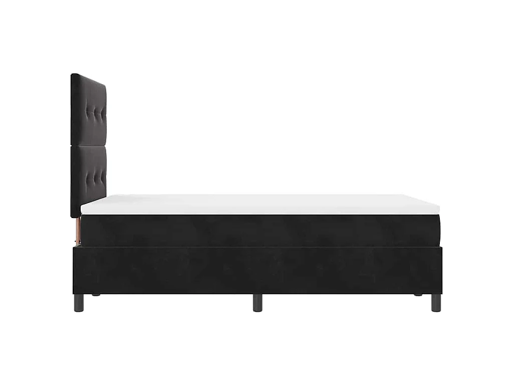 Boxspringbed met hoofdeinde Zwart 120 x 190 cm Fluweel