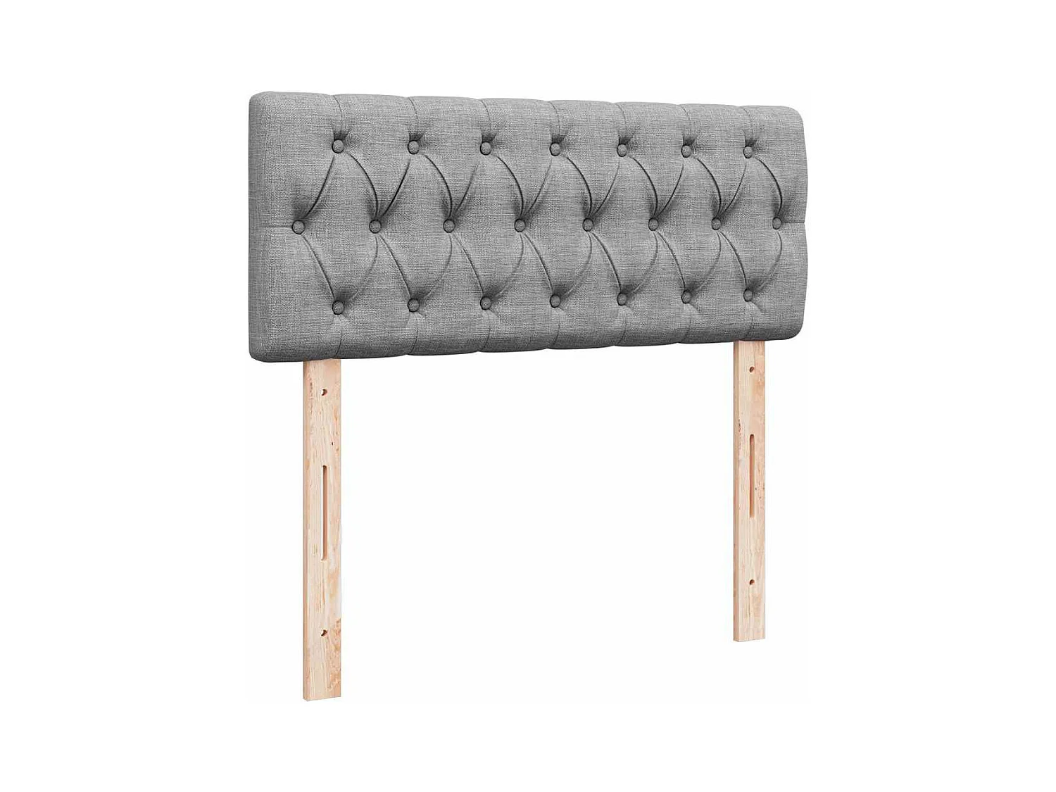 Lit ottoman avec matelas gris clair 120x200 cm tissu