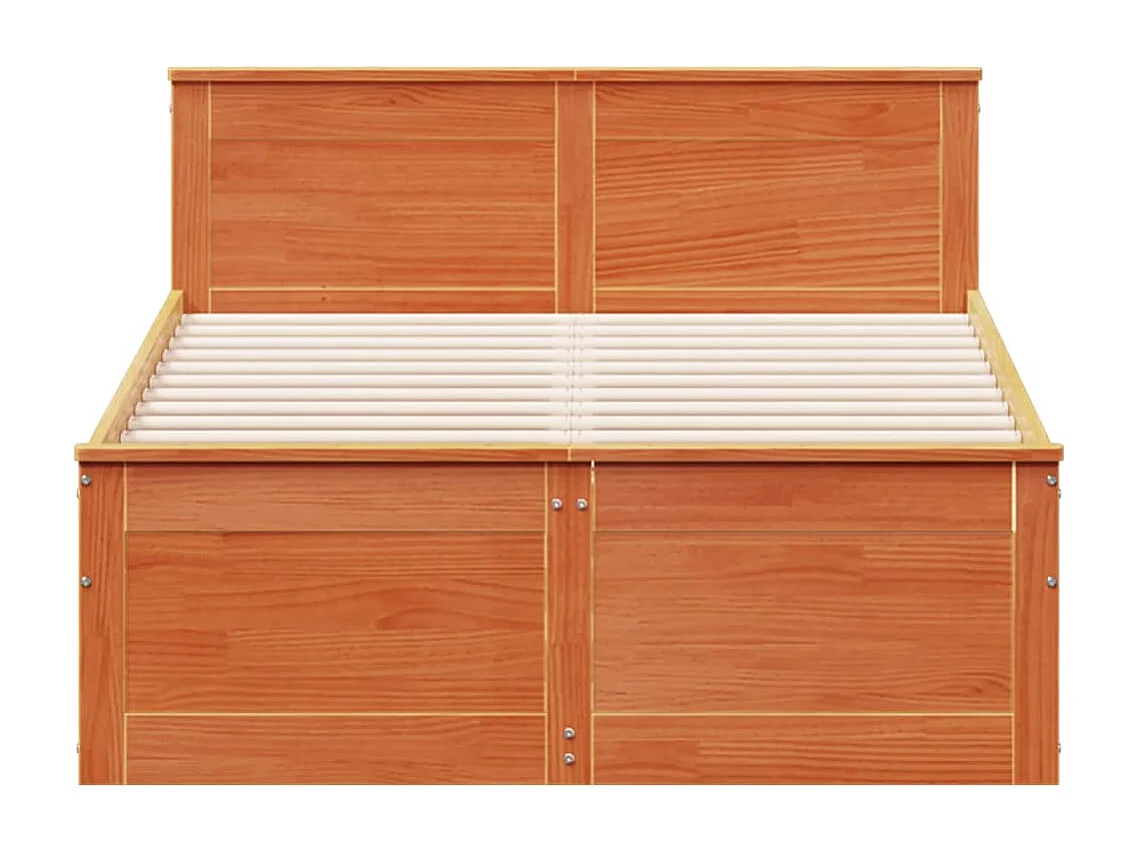 Giroletto senza Materasso con Testata Marrone Cera 120x200 Pino