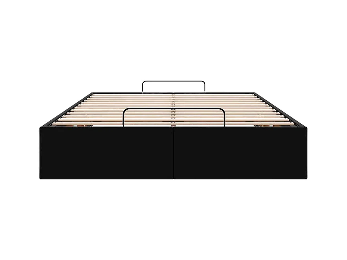 Estructura de cama otomana sin colchón negro 120x200 cm