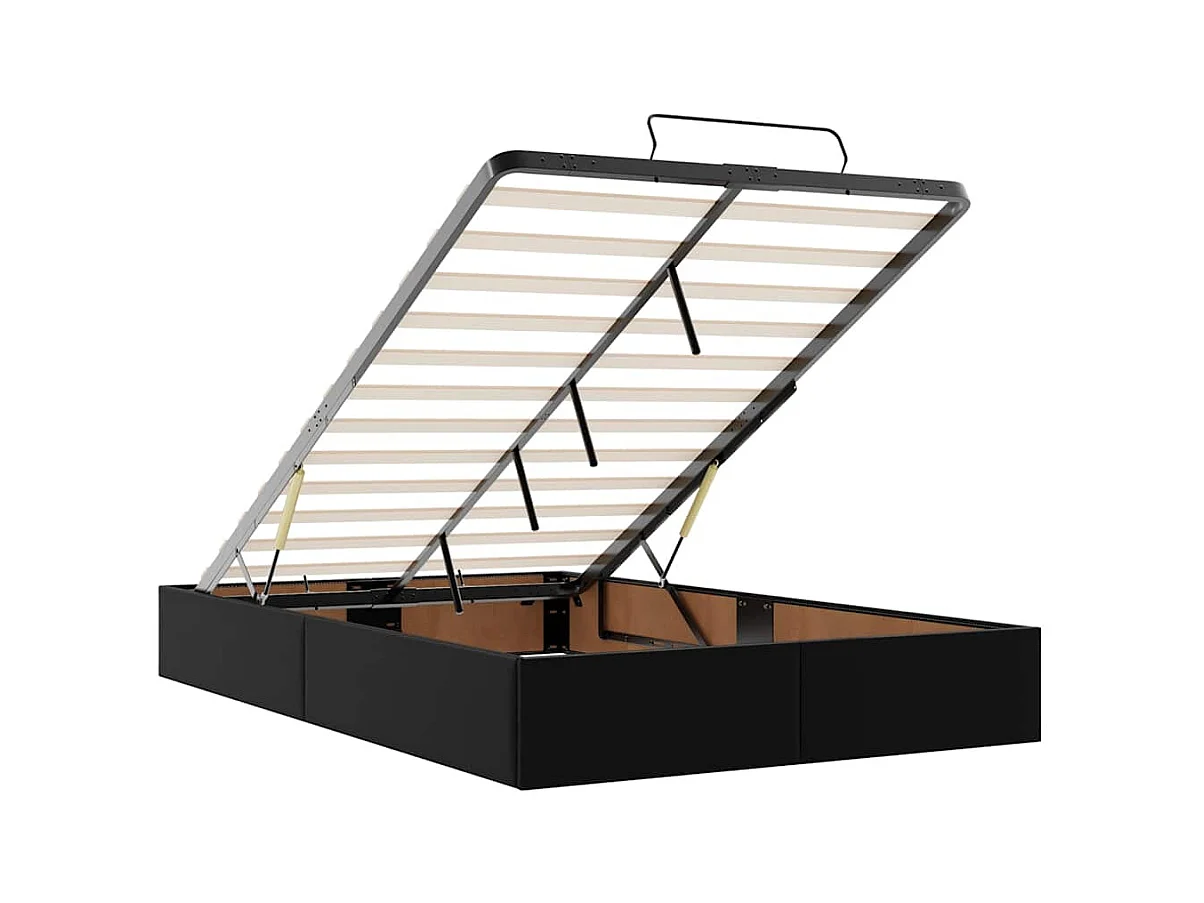 Estructura de cama otomana sin colchón negro 120x200 cm