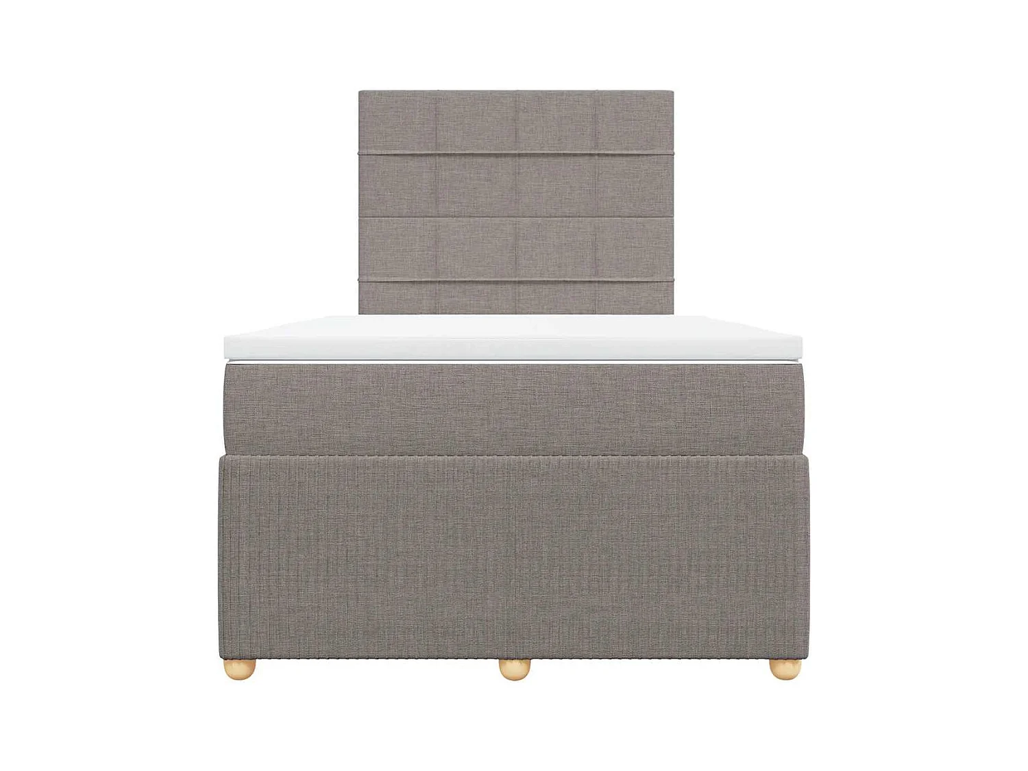 Sommier à lattes de lit avec matelas taupe 120x190 cm tissu