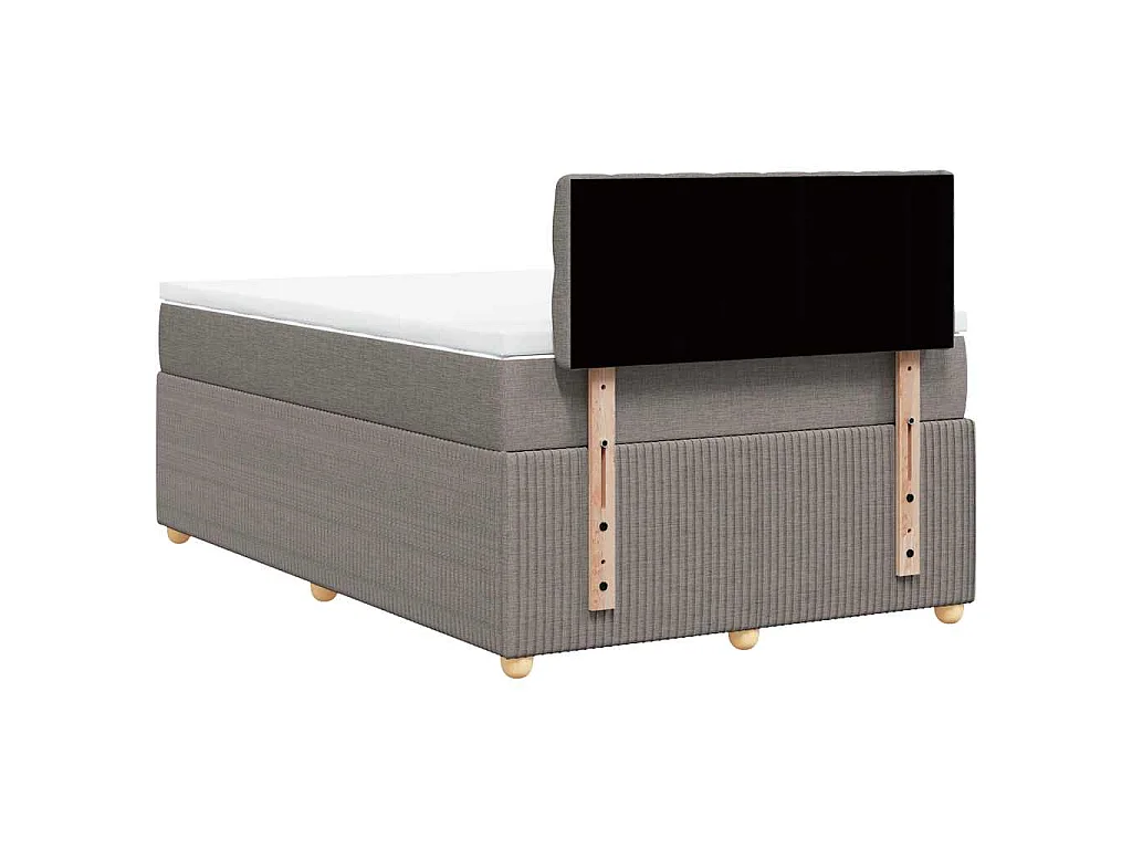 Boxspring met matras stof taupe 120x200 cm